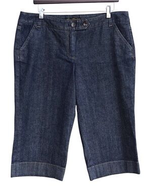 Ann Taylor Vintage Blue Denim Cropped Pedal Pushers NEW